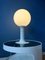 Space Age White Woja Holland Table Lamp with Opaline Glass Shade 7