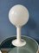 Space Age White Woja Holland Table Lamp with Opaline Glass Shade 1