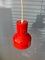 Space Age Red Metal Pendant Light, Image 3