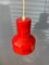 Space Age Red Metal Pendant Light 4