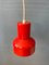 Space Age Red Metal Pendant Light, Image 5