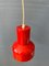 Space Age Red Metal Pendant Light 6