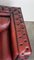 Sofá Chesterfield de dos plazas de piel de vaca roja, Imagen 9