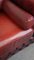 Sofá Chesterfield de dos plazas de piel de vaca roja, Imagen 10