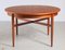 Midcentury Danish Round Extending Teak Dining Table, 1960 2