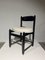 Vintage Dark Wood and White Soft Fabric Dining Chairs, 1960s, Set of 6 8