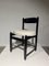 Vintage Dark Wood and White Soft Fabric Dining Chairs, 1960s, Set of 6, Image 8
