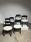 Vintage Dark Wood and White Soft Fabric Dining Chairs, 1960s, Set of 6 3