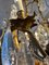 Lámpara de araña francesa antigua grande de cristal de roca y bronce dorado, Imagen 12