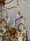Lámpara de araña francesa antigua grande de cristal de roca y bronce dorado, Imagen 11