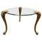 French Brass and Glass Gueridon Table, 1970 1