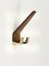 Mid-Century Brass and Leather Wall Coat Hook by Carl Auböck, 1950s, Image 7