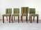 Vintage Art Deco Dining Chairs in Walnut, 1930s, Set of 4 2