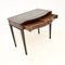 Antique Leather Top Console Table, 1950 2