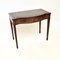 Antique Leather Top Console Table, 1950 3