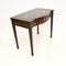 Antique Leather Top Console Table, 1950 4