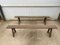 Oak Wooden Farm Benches, 1890s, Set of 2 1