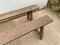 Oak Wooden Farm Benches, 1890s, Set of 2 10