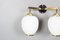 Vintage Wall Lights in Metal and Opaline, 1950, Set of 2, Image 6