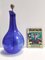 Mesa italiana vintage de cristal de Murano azul, años 60, Imagen 4