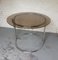 Round Bauhaus Glass Table with Chrome Base, Image 6