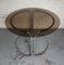 Round Bauhaus Glass Table with Chrome Base, Image 9