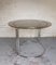 Round Bauhaus Glass Table with Chrome Base, Image 5
