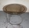 Round Bauhaus Glass Table with Chrome Base 1