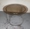 Round Bauhaus Glass Table with Chrome Base, Image 1