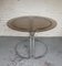 Round Bauhaus Glass Table with Chrome Base 11