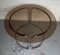 Round Bauhaus Glass Table with Chrome Base 8
