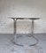 Round Bauhaus Glass Table with Chrome Base, Image 2