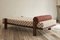 Daybed with Walnut Structure and Mixed Textile Upholstery with Brass by S+DLH 4