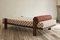 Sofá cama con estructura de nogal y tapicería de tejidos mixtos con latón de S + DLH, Imagen 4