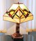 Art Deco Table Lamp in Marble and Stained Glass, 1920s 2