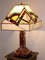 Art Deco Tischlampe aus Marmor & Buntglas, 1920er 5