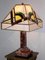 Art Deco Table Lamp in Marble and Stained Glass, 1920s 4