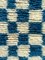 Moroccan Blue Checkered Berber Runner Rug 4