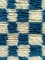 Moroccan Blue Checkered Berber Runner Rug, Image 4
