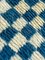 Moroccan Blue Checkered Berber Runner Rug, Image 7