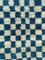 Moroccan Blue Checkered Berber Runner Rug, Image 2