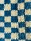 Moroccan Blue Checkered Berber Runner Rug 5