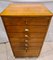 High Chest of Drawers in Wood and Brass, 1950s 2