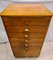 High Chest of Drawers in Wood and Brass, 1950s, Image 2