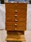 High Chest of Drawers in Wood and Brass, 1950s 7