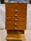 High Chest of Drawers in Wood and Brass, 1950s, Image 7
