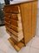 High Chest of Drawers in Wood and Brass, 1950s 6