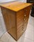 High Chest of Drawers in Wood and Brass, 1950s 4