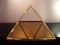 Vintage French Brass Pyramid Display Case, 1960s, Image 1
