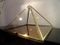 Vintage French Brass Pyramid Display Case, 1960s, Image 2